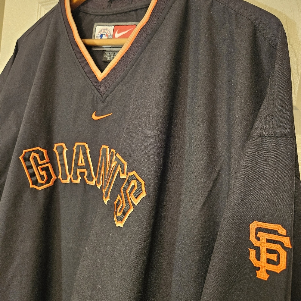 Genuine MLB Giants pull over nylon Jersey XXL black